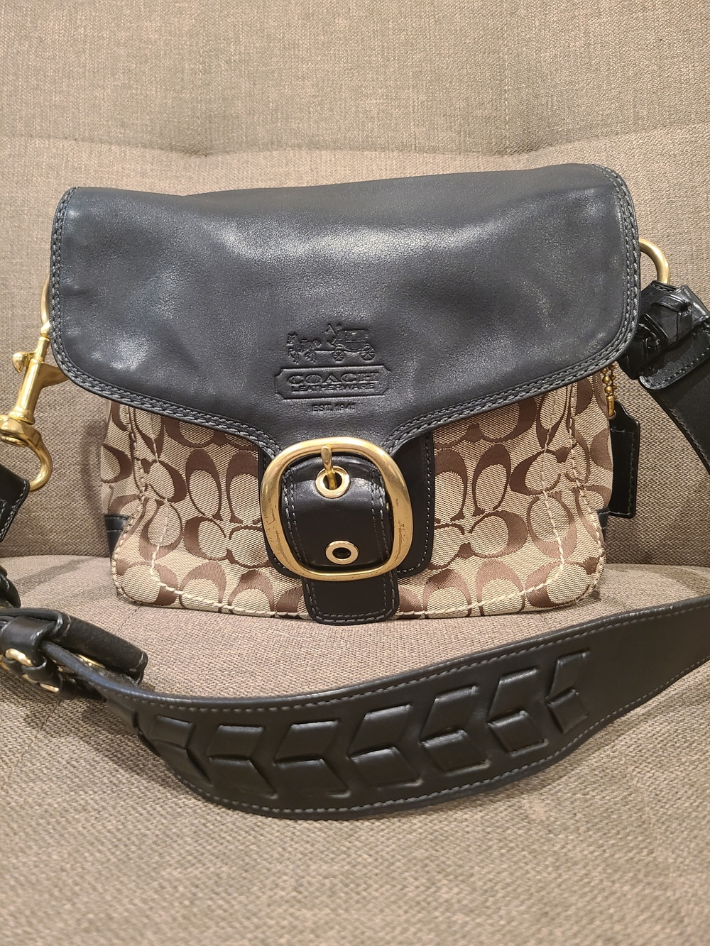Coach Bleecker Signature Flap Bag (11434)